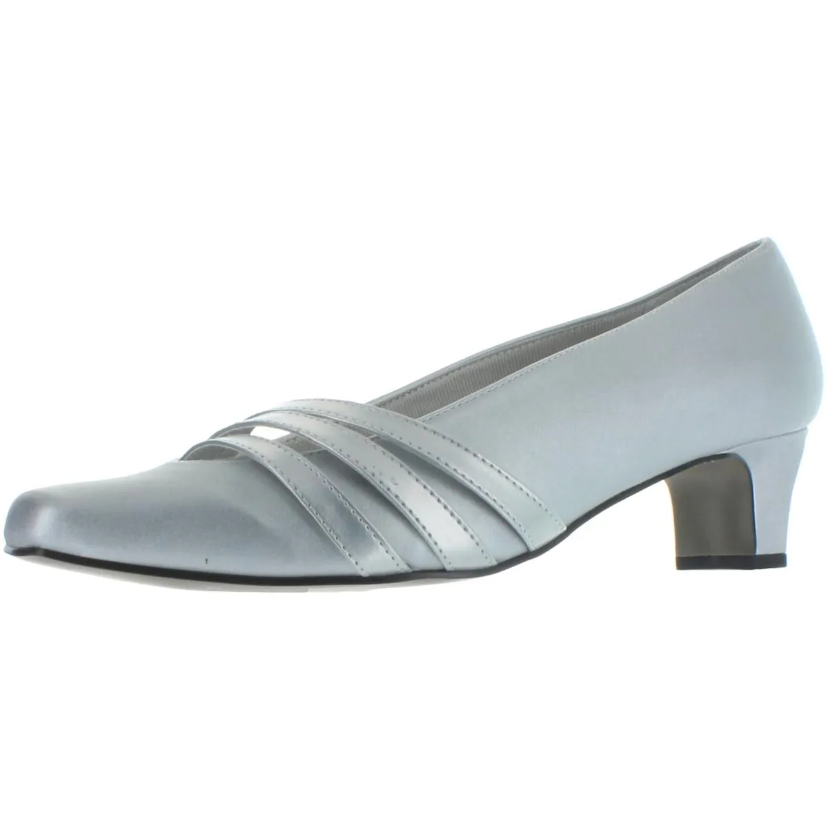 Entice Womens Faux Leather Square Toe Dress Pumps