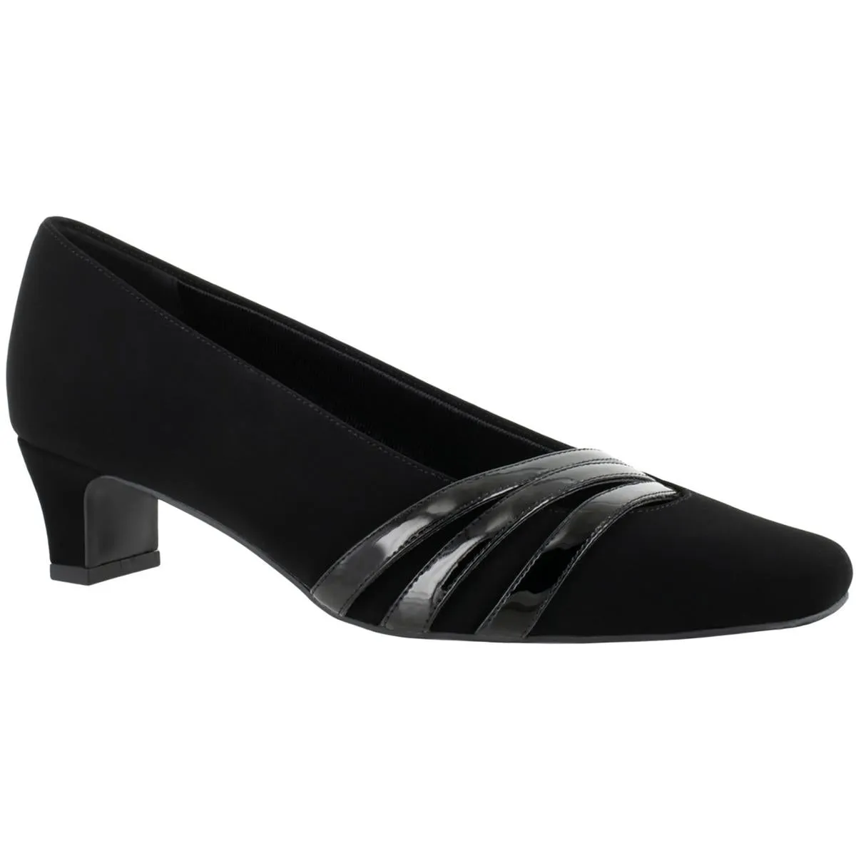 Entice Womens Faux Leather Square Toe Dress Pumps