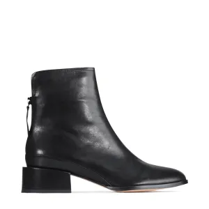 EOS Footwear Women's Cast Leather Back Zip Boot in Black