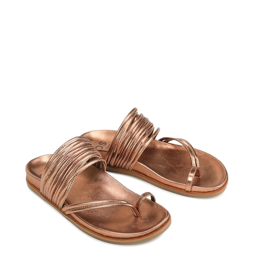 EOS Women's Carmella Toe Loop Sandal in Copper