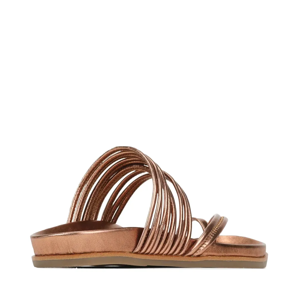 EOS Women's Carmella Toe Loop Sandal in Copper
