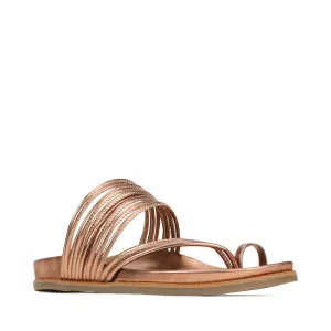 EOS Women's Carmella Toe Loop Sandal in Copper