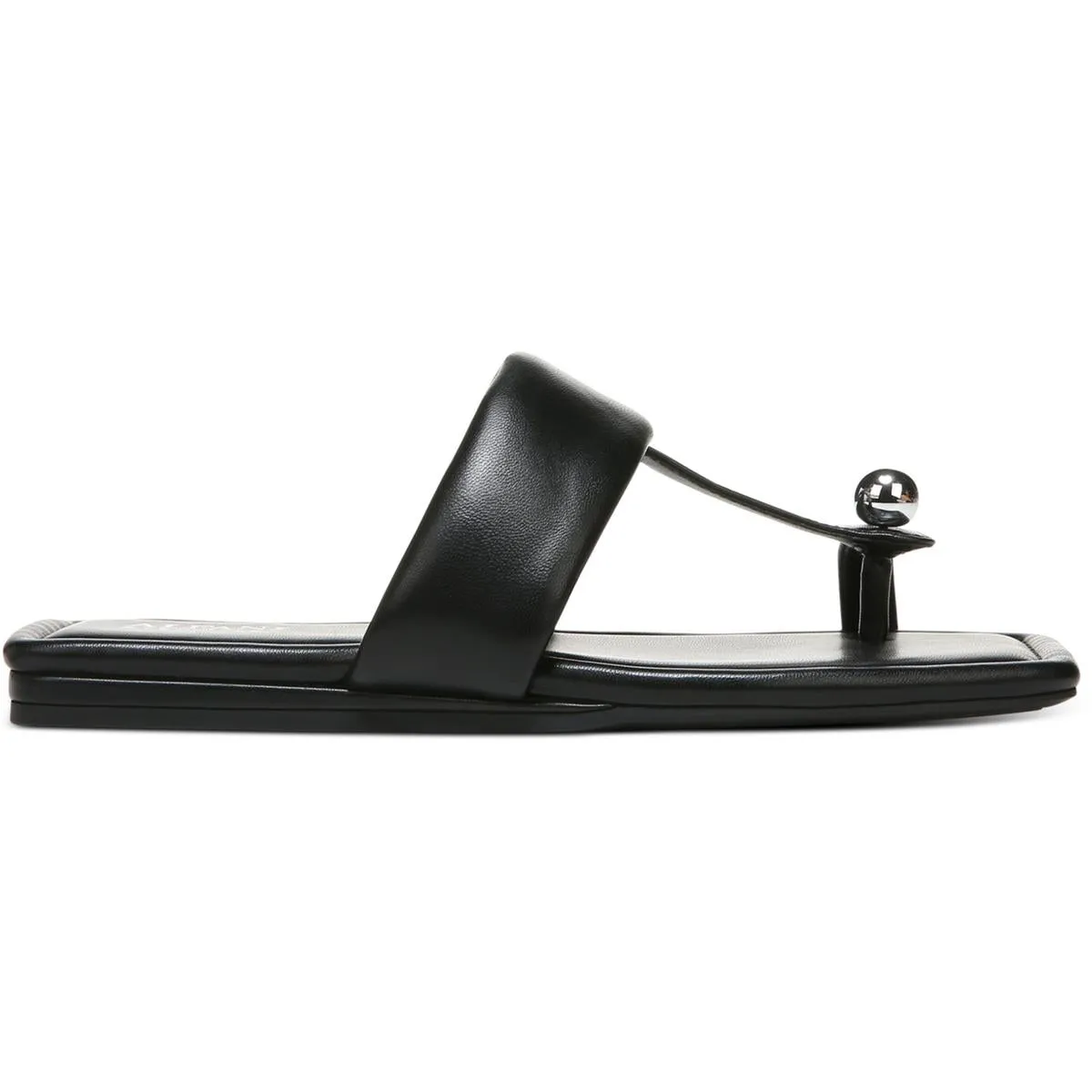 Estelle Womens Faux Leather Toe Loop Slide Sandals