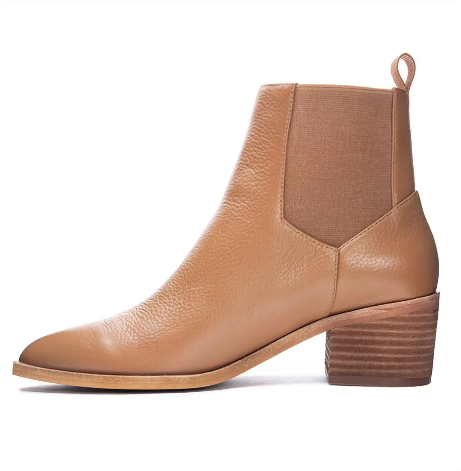 Filip Softy Leather Bootie In Camel