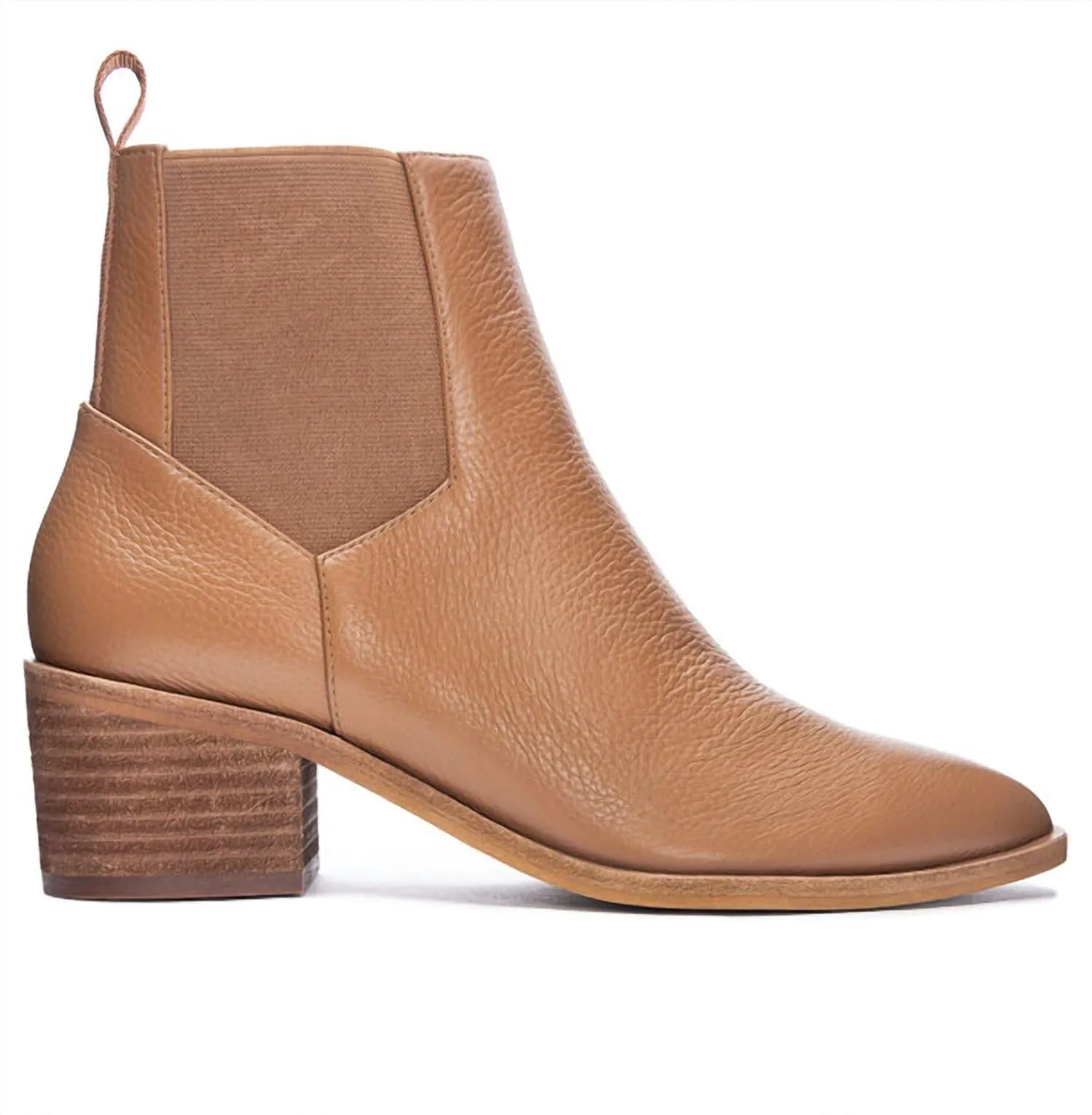 Filip Softy Leather Bootie In Camel