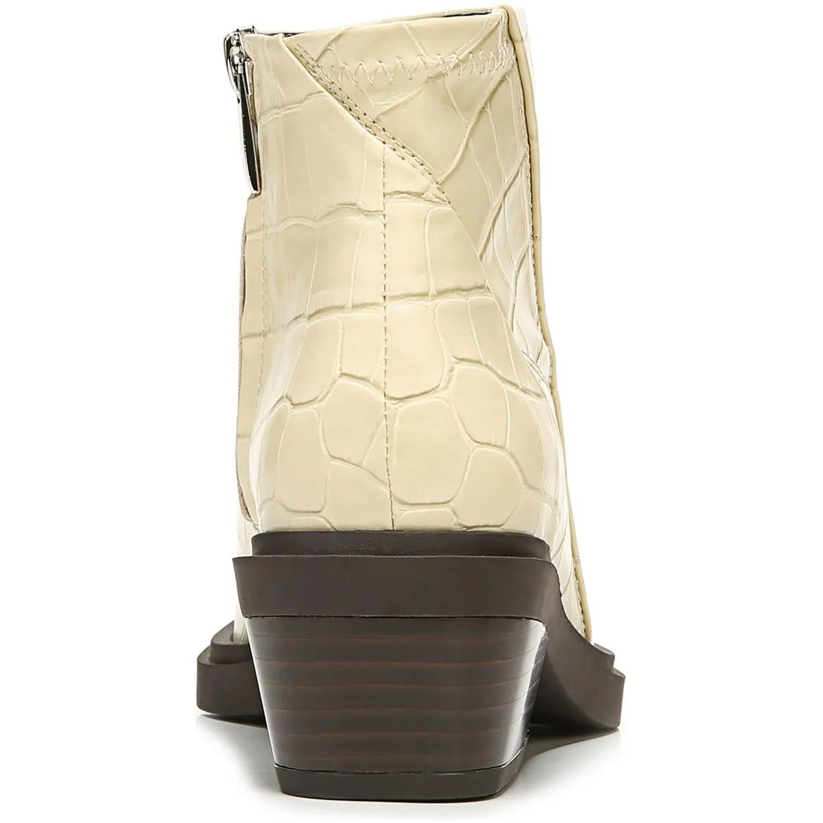 Fina Womens Faux Leather Square Toe Ankle Boots