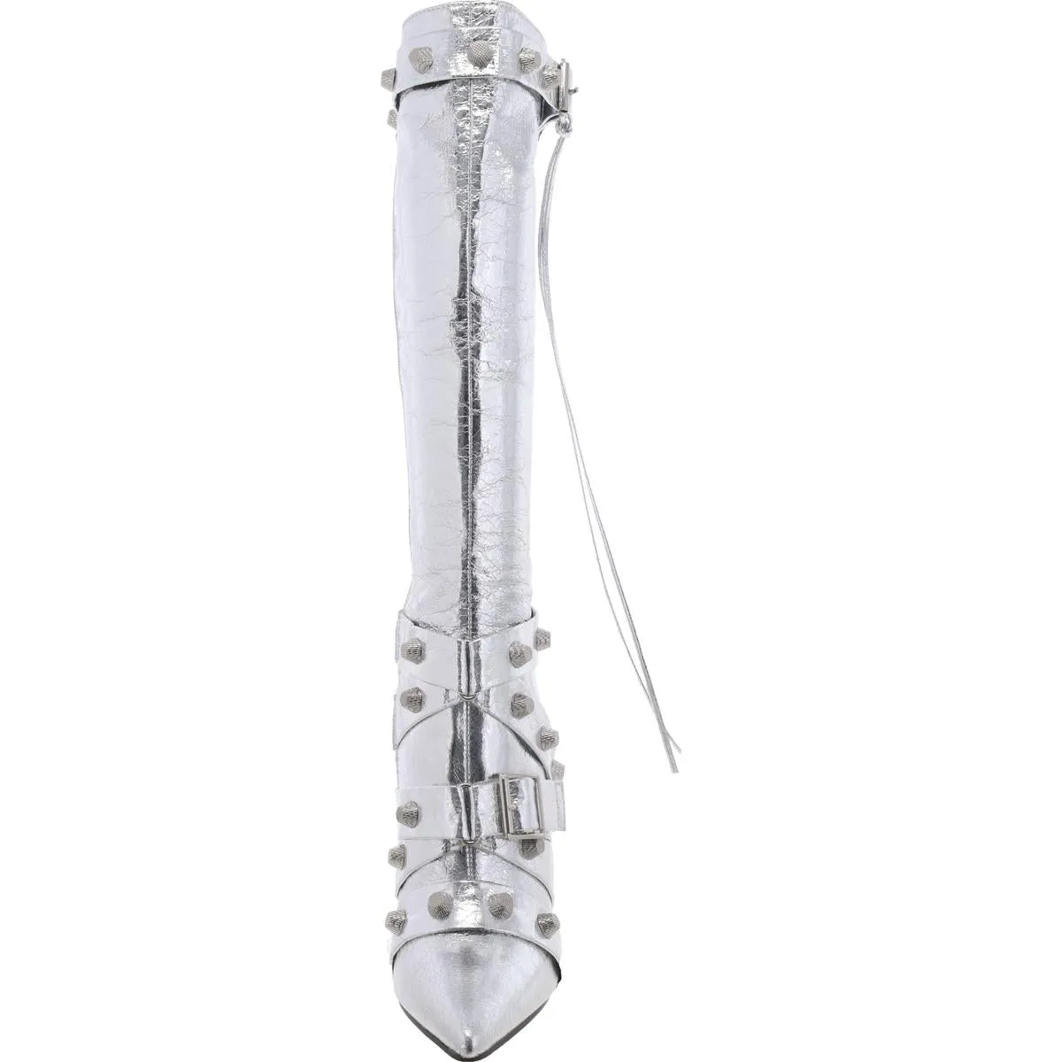 Fink Womens Faux Leather Embellished Knee-High Boots