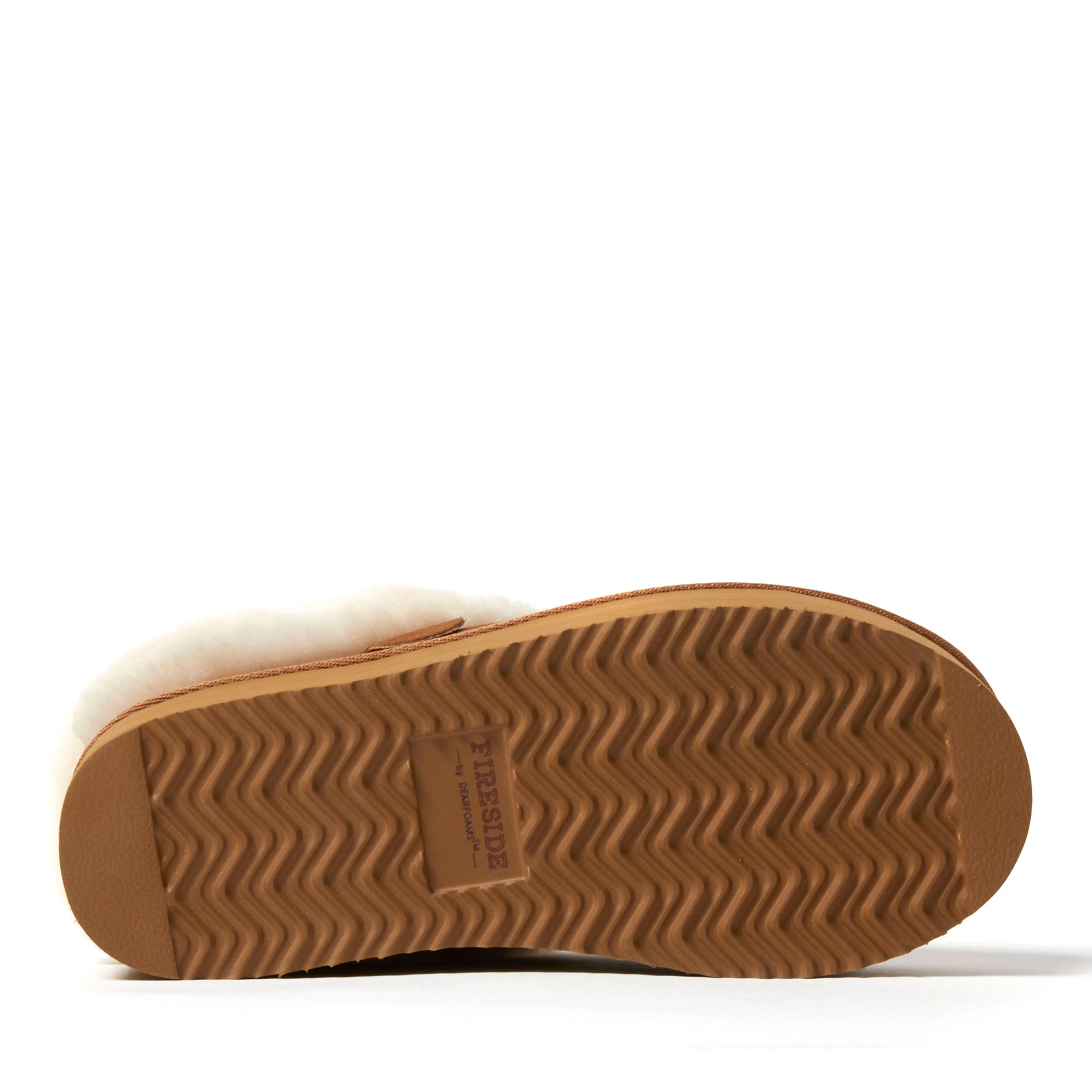 Fireside by Dearfoams Women's Bendigo Genuine Shearling Quilted Platform Clog