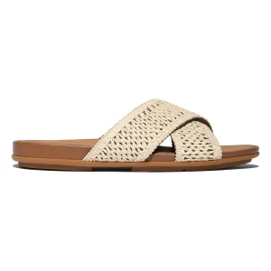 FitFlop Women's Gracie Woven Cross Deep Tan/Ivory