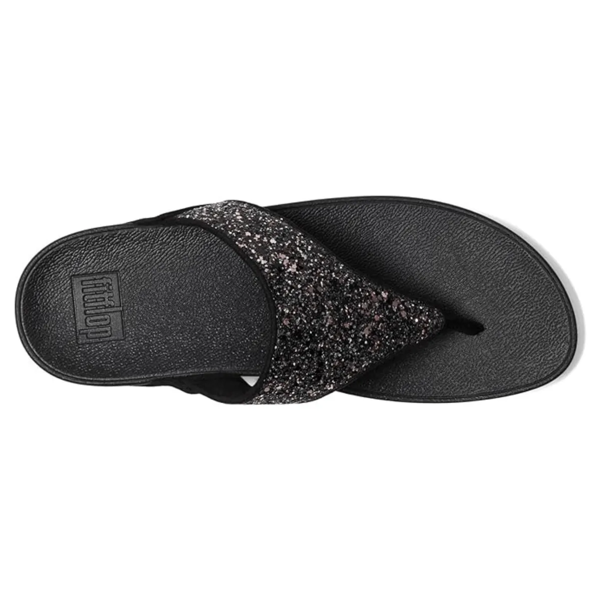 FitFlop Women's Lulu Glitter Toe-Post Black Multi