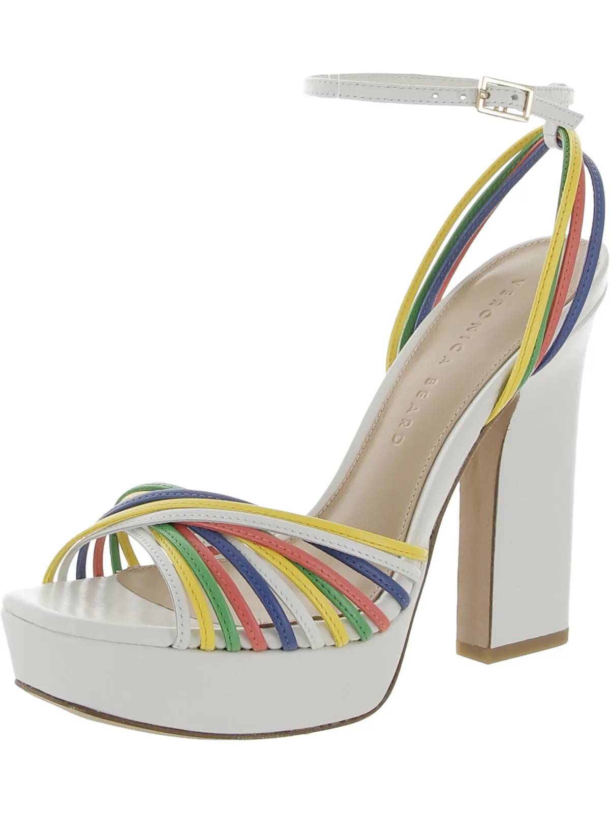 Fletcher Womens Strappy Square Toe Heels