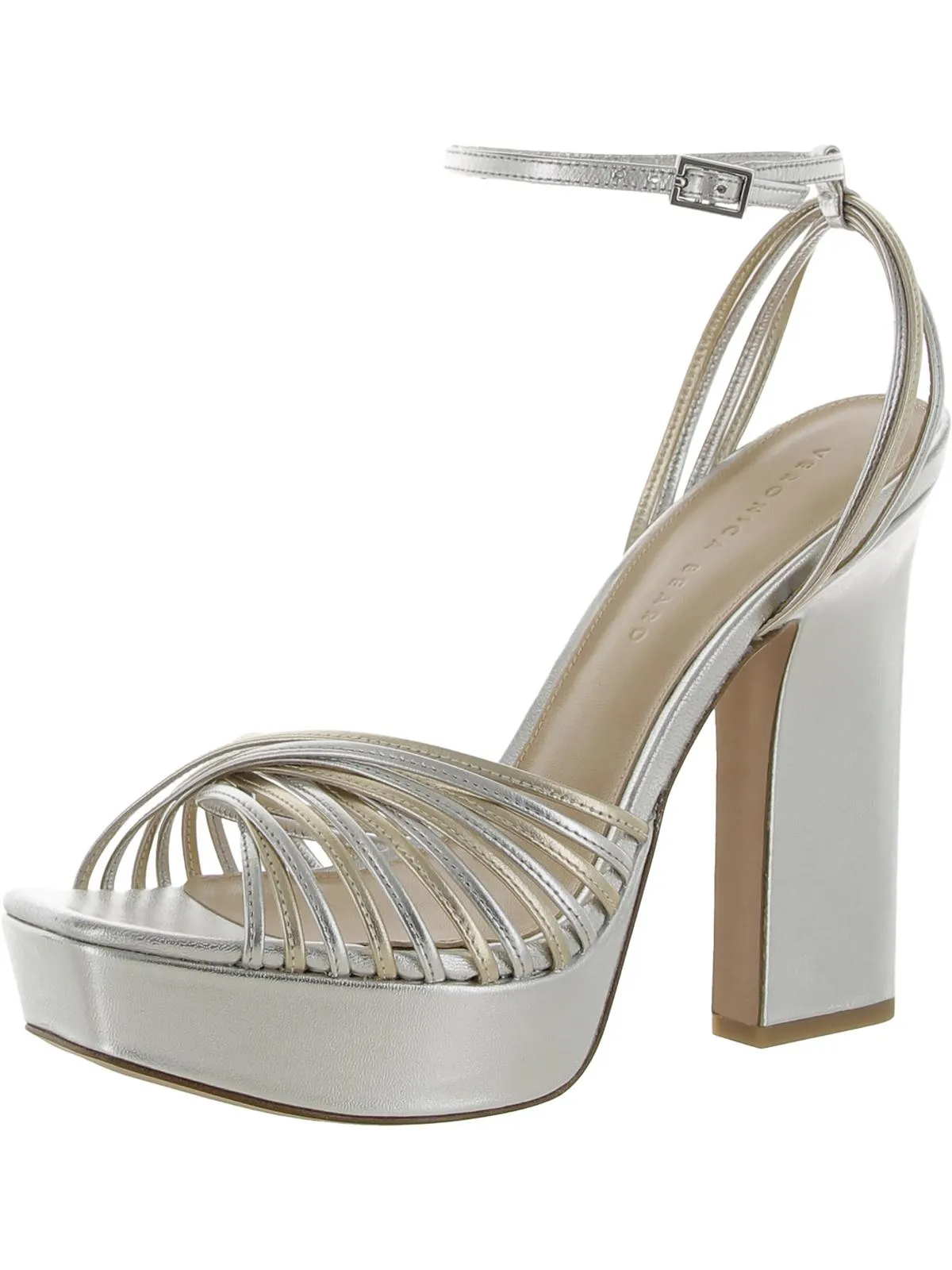 Fletcher Womens Strappy Square Toe Heels