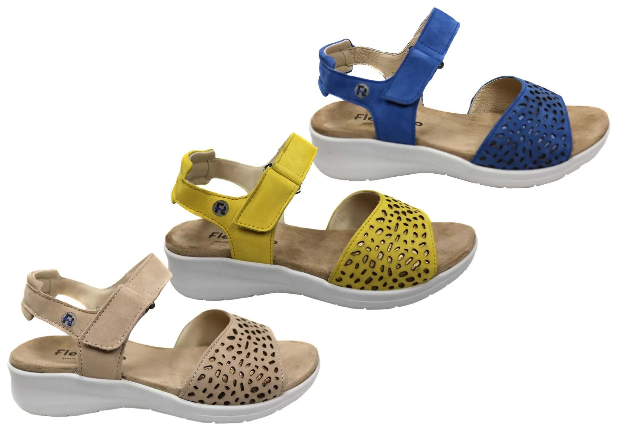 Flex & Go Breza Womens Comfortable Leather Sandals Made In Portugal Flex & Go Shoes