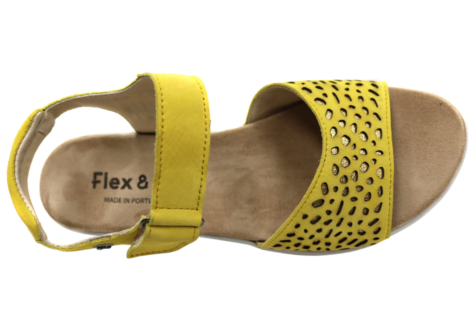Flex & Go Breza Womens Comfortable Leather Sandals Made In Portugal Flex & Go Shoes