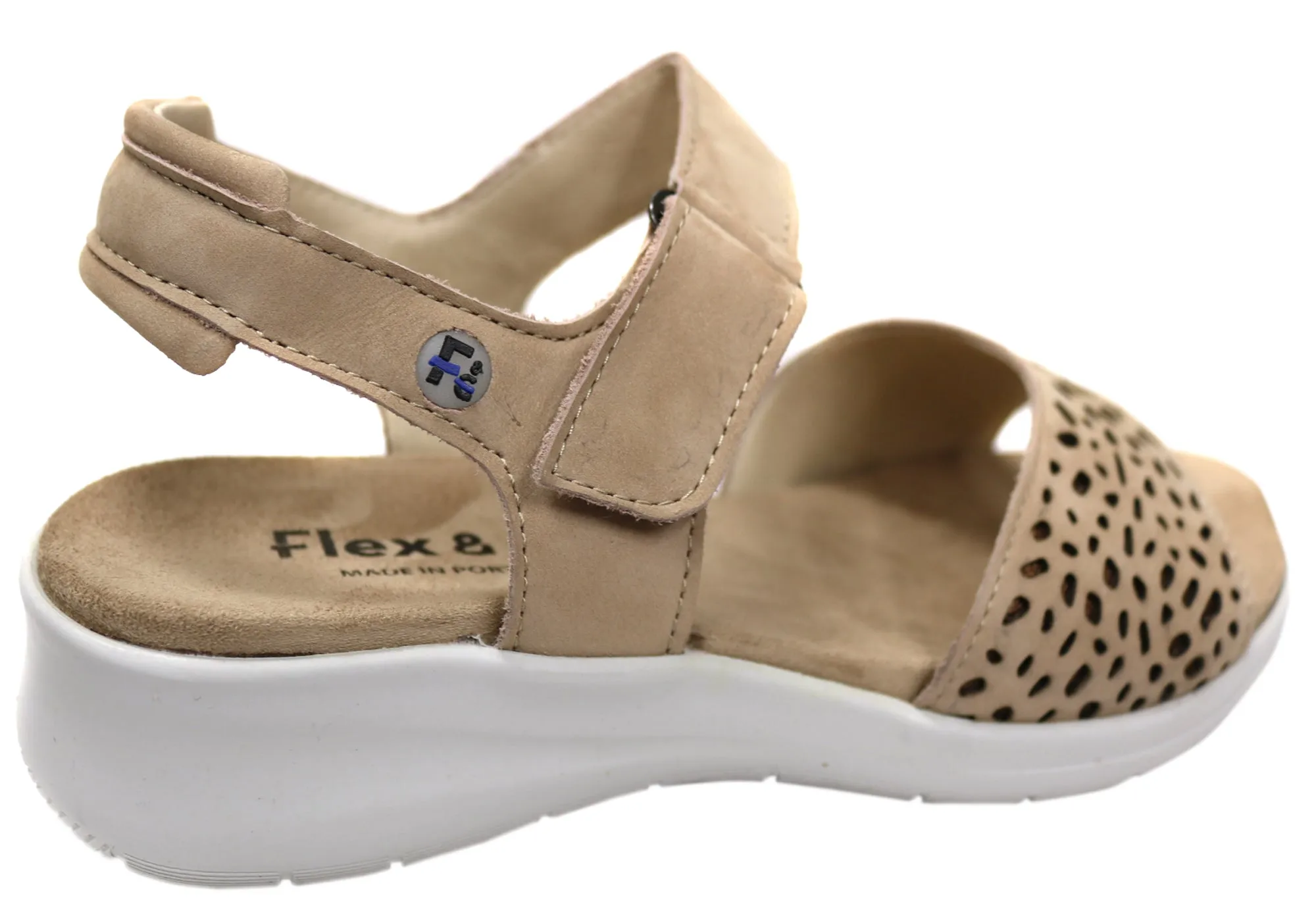 Flex & Go Breza Womens Comfortable Leather Sandals Made In Portugal Flex & Go Shoes