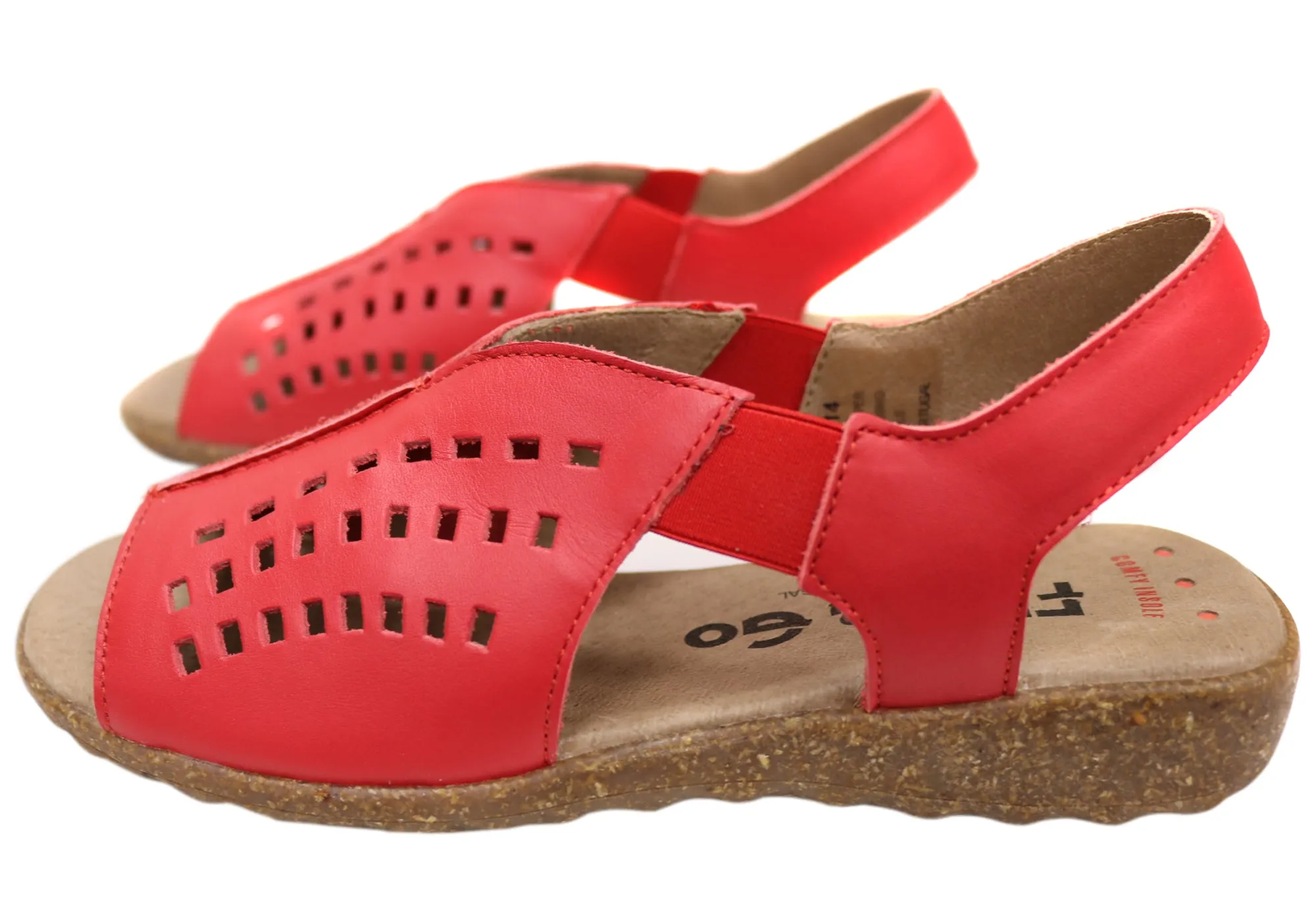 Flex & Go Rochela Womens Comfortable Leather Sandals Made In Portugal Flex & Go Shoes