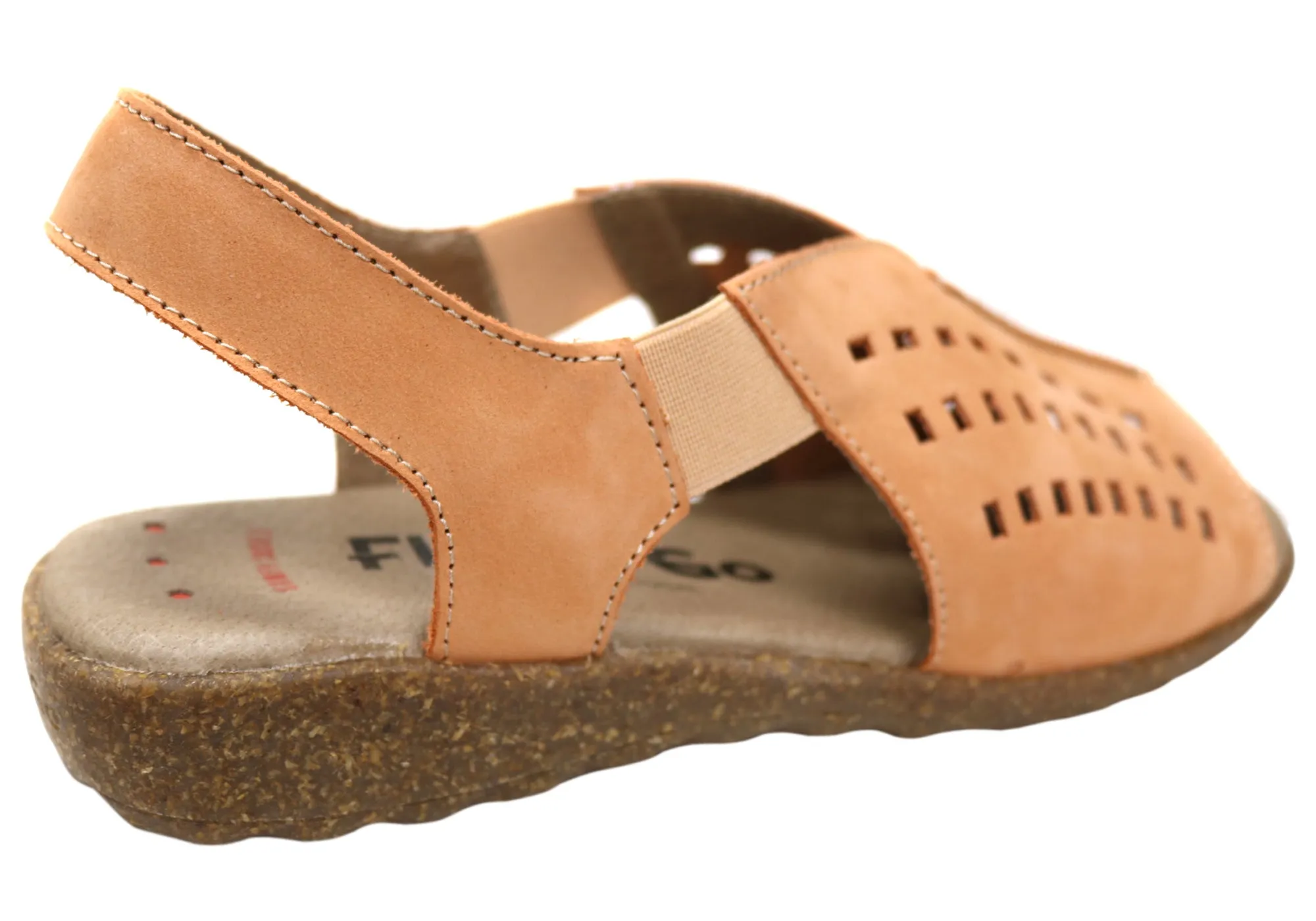 Flex & Go Rochela Womens Comfortable Leather Sandals Made In Portugal Flex & Go Shoes