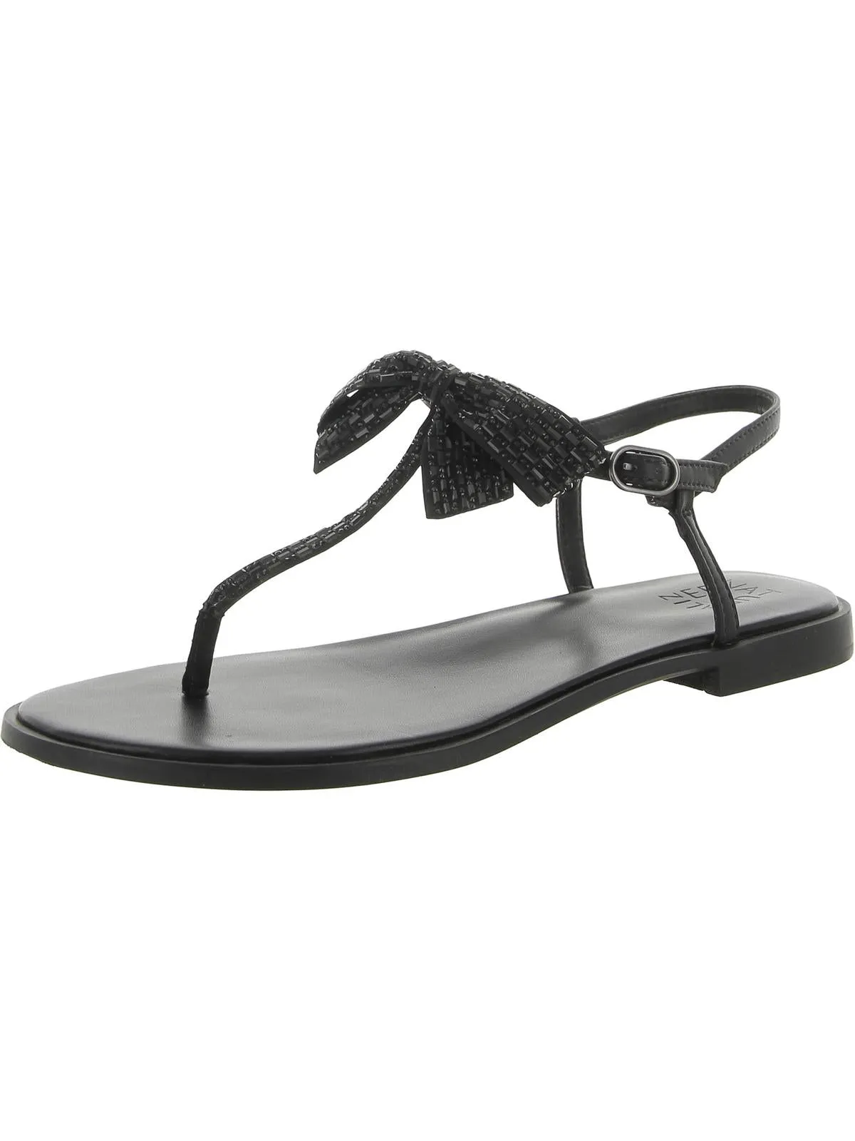 Florita Womens Embellished Bow Thong Sandals