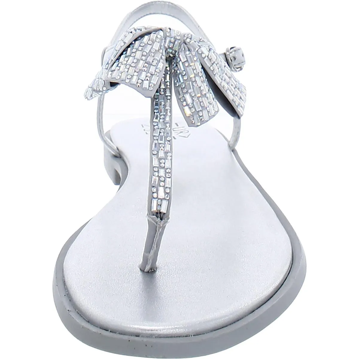 Florita Womens Embellished Bow Thong Sandals