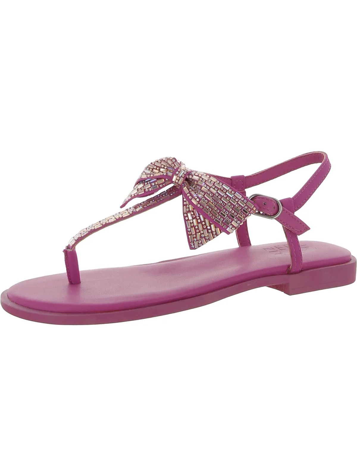 Florita Womens Embellished Bow Thong Sandals