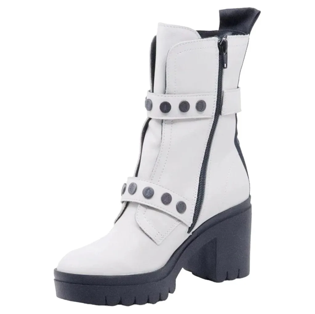 Fly London Tama888Fly Leather Women's Block Heel Zip Up Ankle Boots