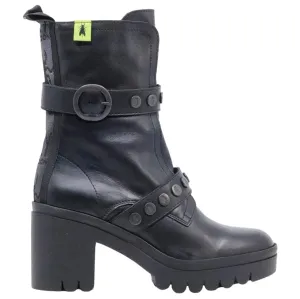 Fly London Tama888Fly Leather Women's Block Heel Zip Up Ankle Boots