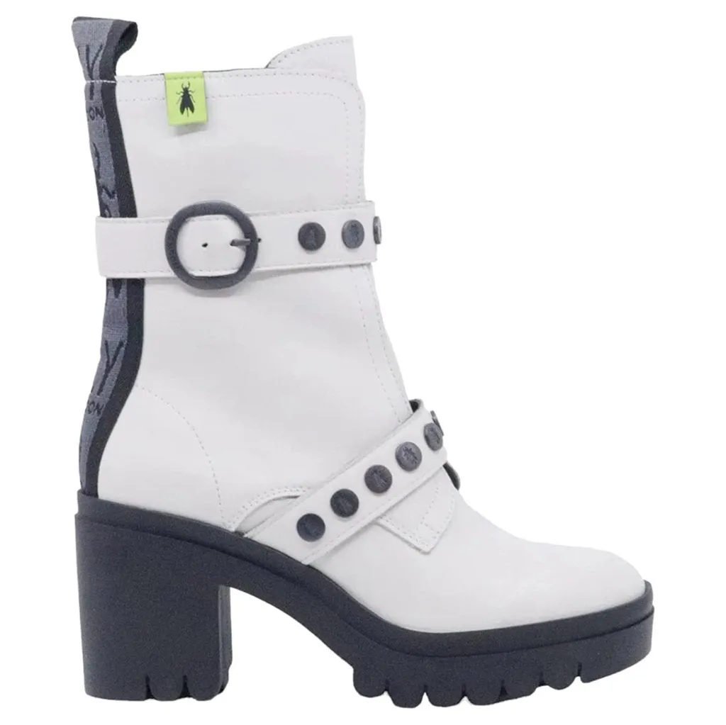 Fly London Tama888Fly Leather Women's Block Heel Zip Up Ankle Boots