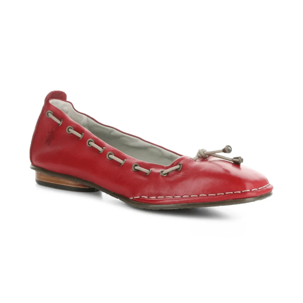 Fly London Women's BAPI264 Red Velvet Leather