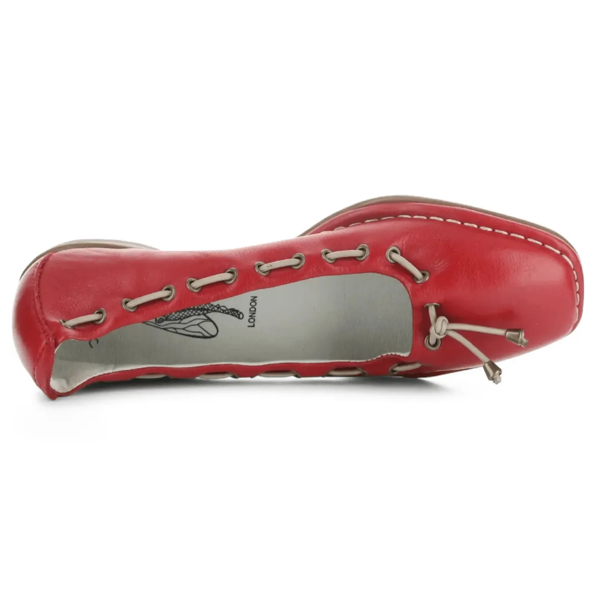 Fly London Women's BAPI264 Red Velvet Leather
