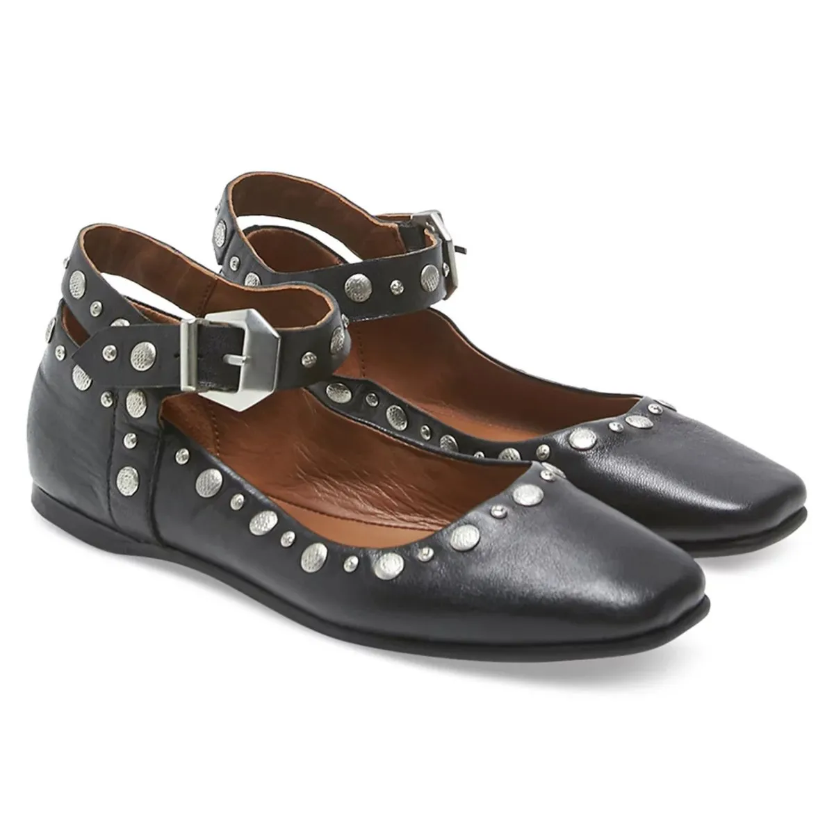 Free People Women's Mystic Mary Jane Flat Black