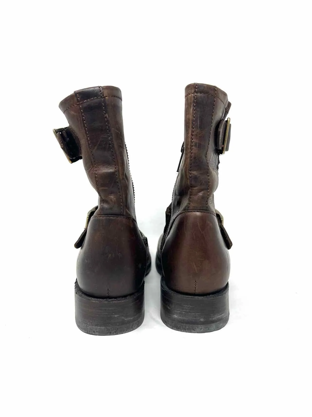 Frye Size 6.5 Brown Buckle(s) Leather Shoes Boots