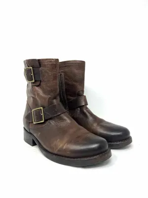 Frye Size 6.5 Brown Buckle(s) Leather Shoes Boots