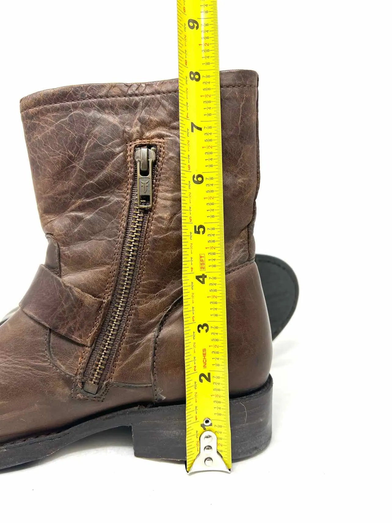 Frye Size 6.5 Brown Buckle(s) Leather Shoes Boots