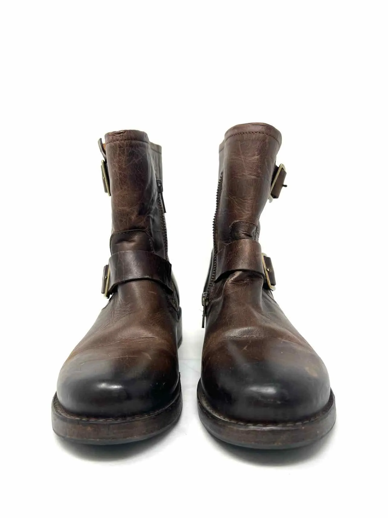 Frye Size 6.5 Brown Buckle(s) Leather Shoes Boots