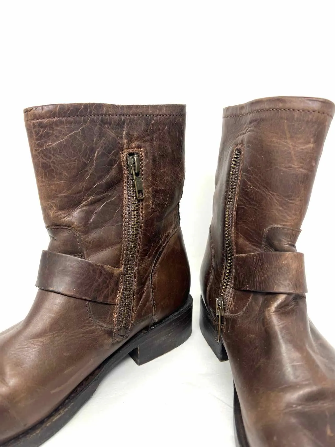 Frye Size 6.5 Brown Buckle(s) Leather Shoes Boots