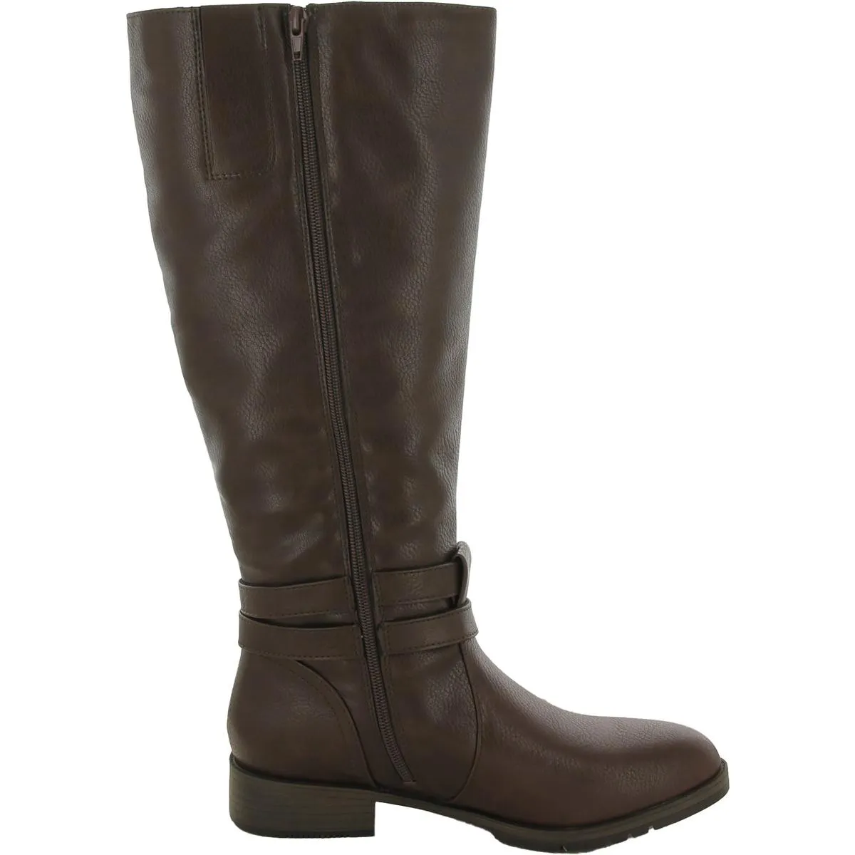 Garrison Womens Faux Leather Wide Calf Knee-High Boots