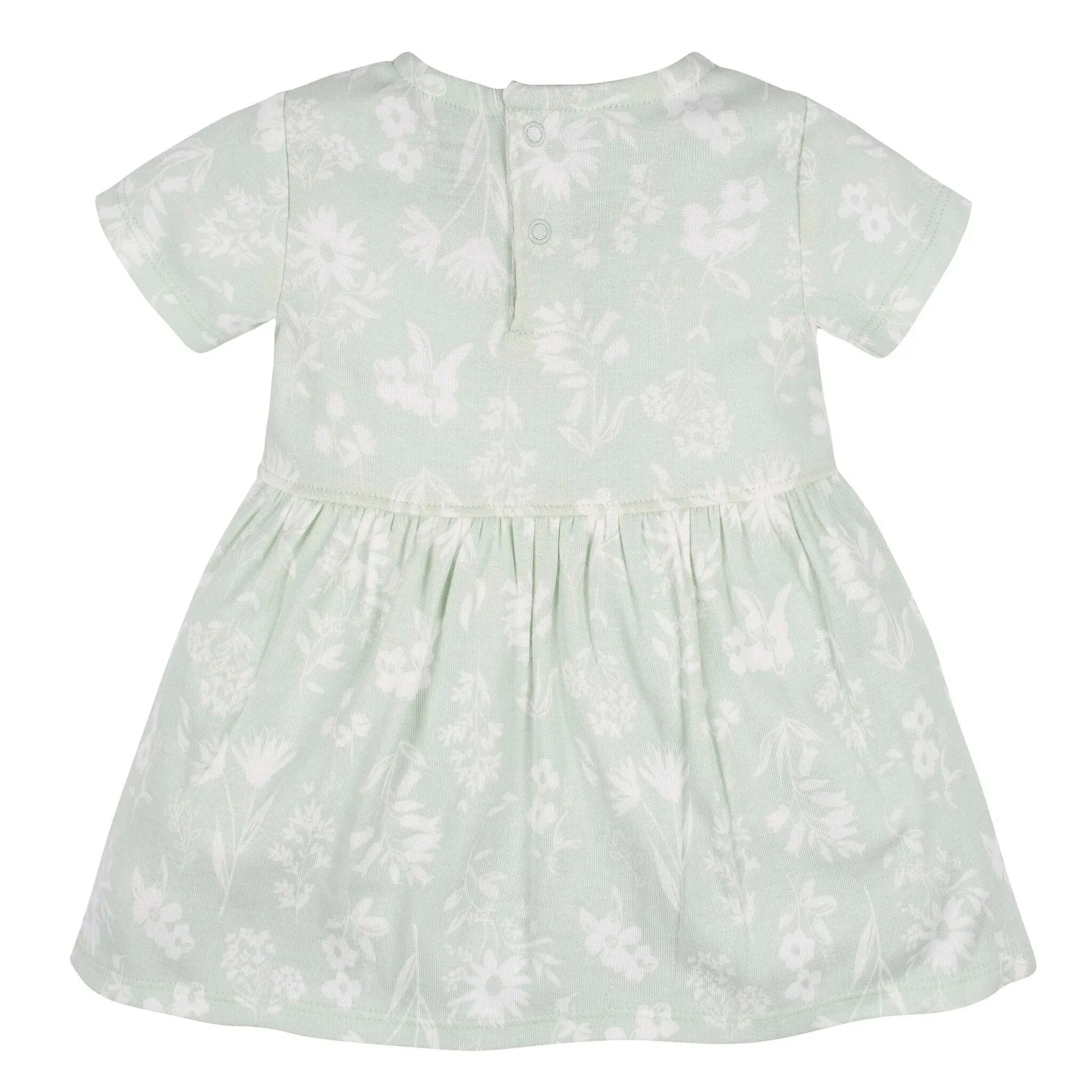 Gerber Baby Girl Cotton Dress – Floral Infant Dress with Pockets & Easy Snap Back - Sage Wildflower - 0-9m Babykids Gerber