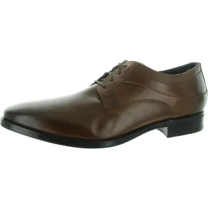 GIBBONS Mens Cushioned Footbed Leather Derby Shoes