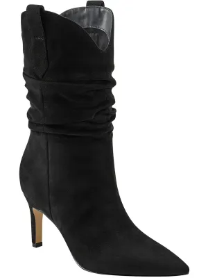 GIENNA2 Womens Faux Suede Stiletto Cowboy, Western Boots