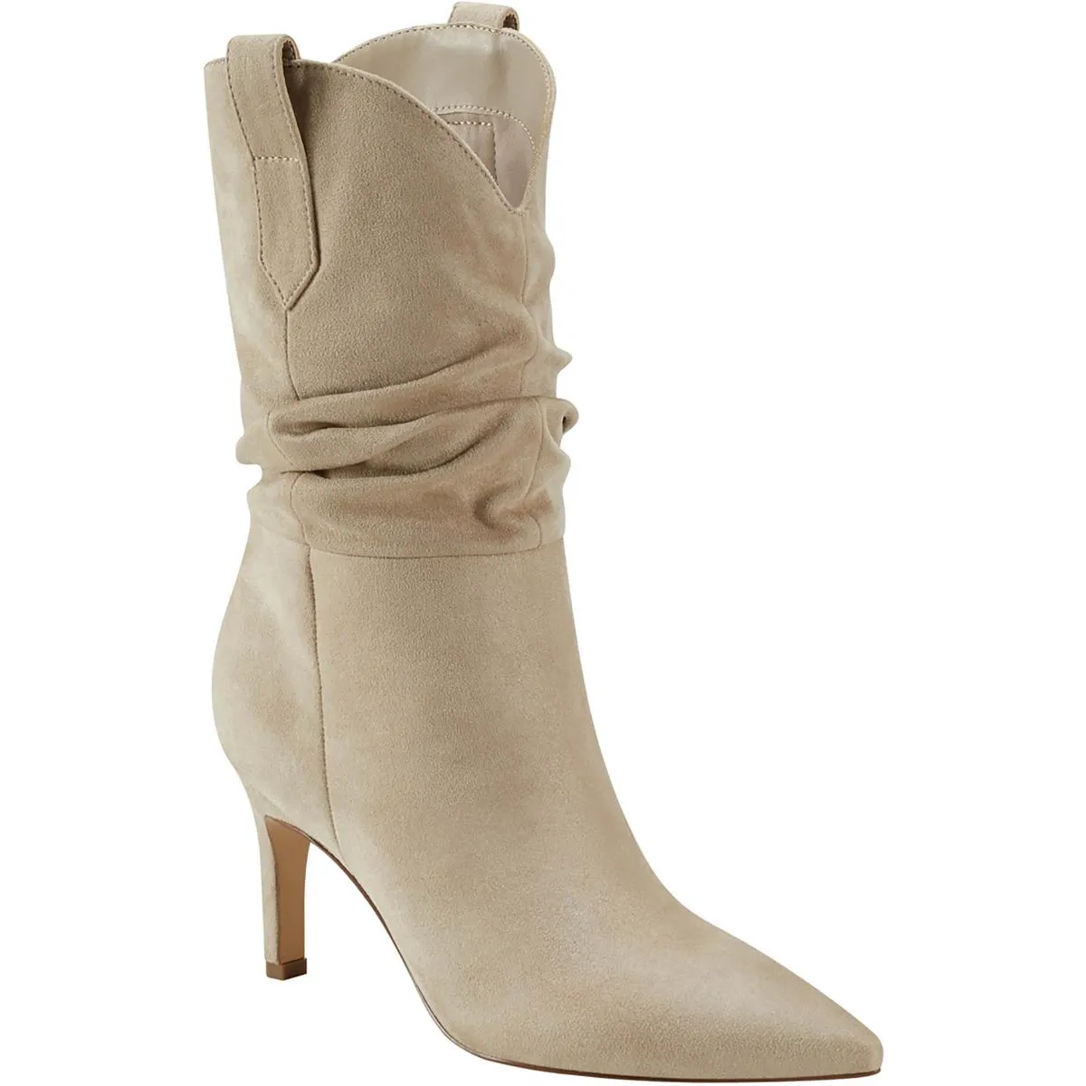GIENNA2 Womens Faux Suede Stiletto Cowboy, Western Boots