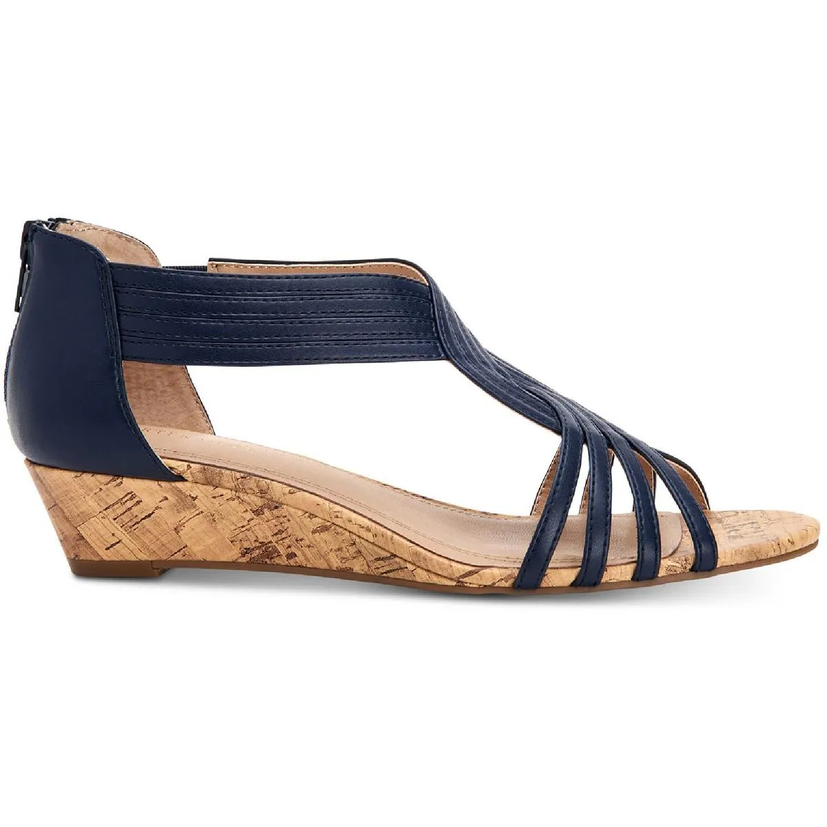 GINIFUR2 Womens Dressy Zipper Wedge Sandals
