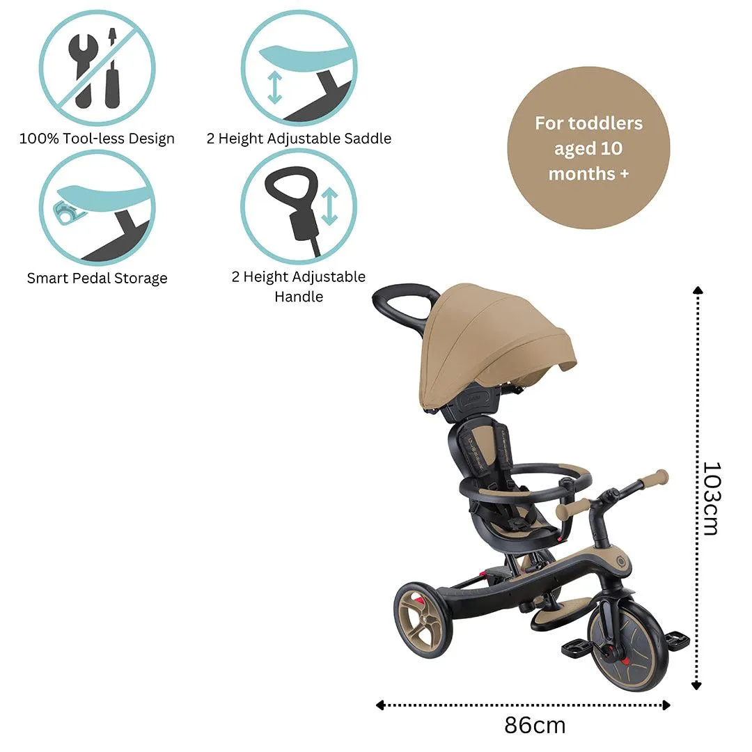Globber Explorer 4 In 1 Trike - Sand
