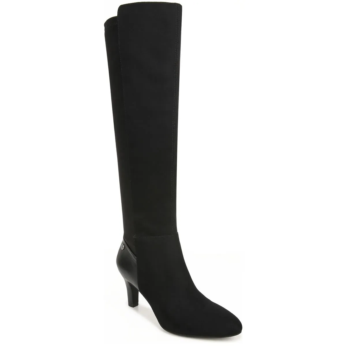 Gracie Womens Faux Suede Heels Knee-High Boots