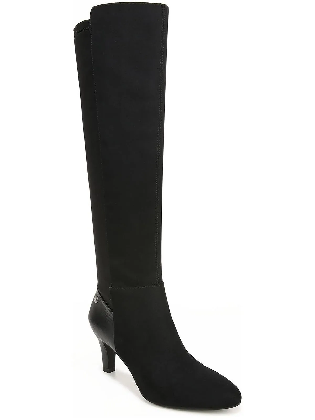 Gracie Womens Faux Suede Heels Knee-High Boots