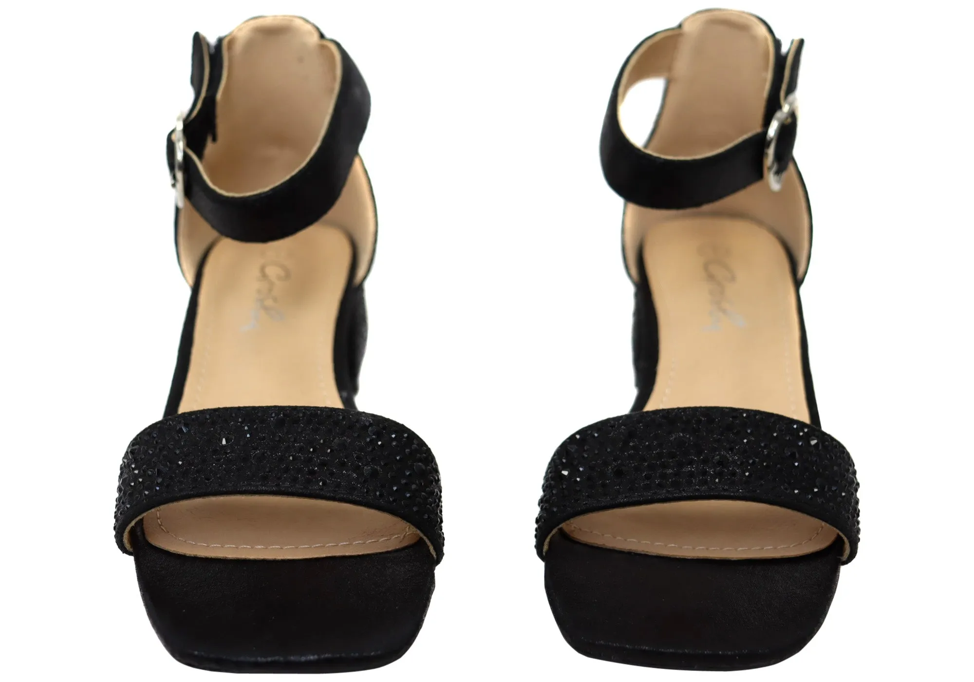 Grosby Allie Kids Girls Comfortable Low Heel Sandals Grosby Shoes