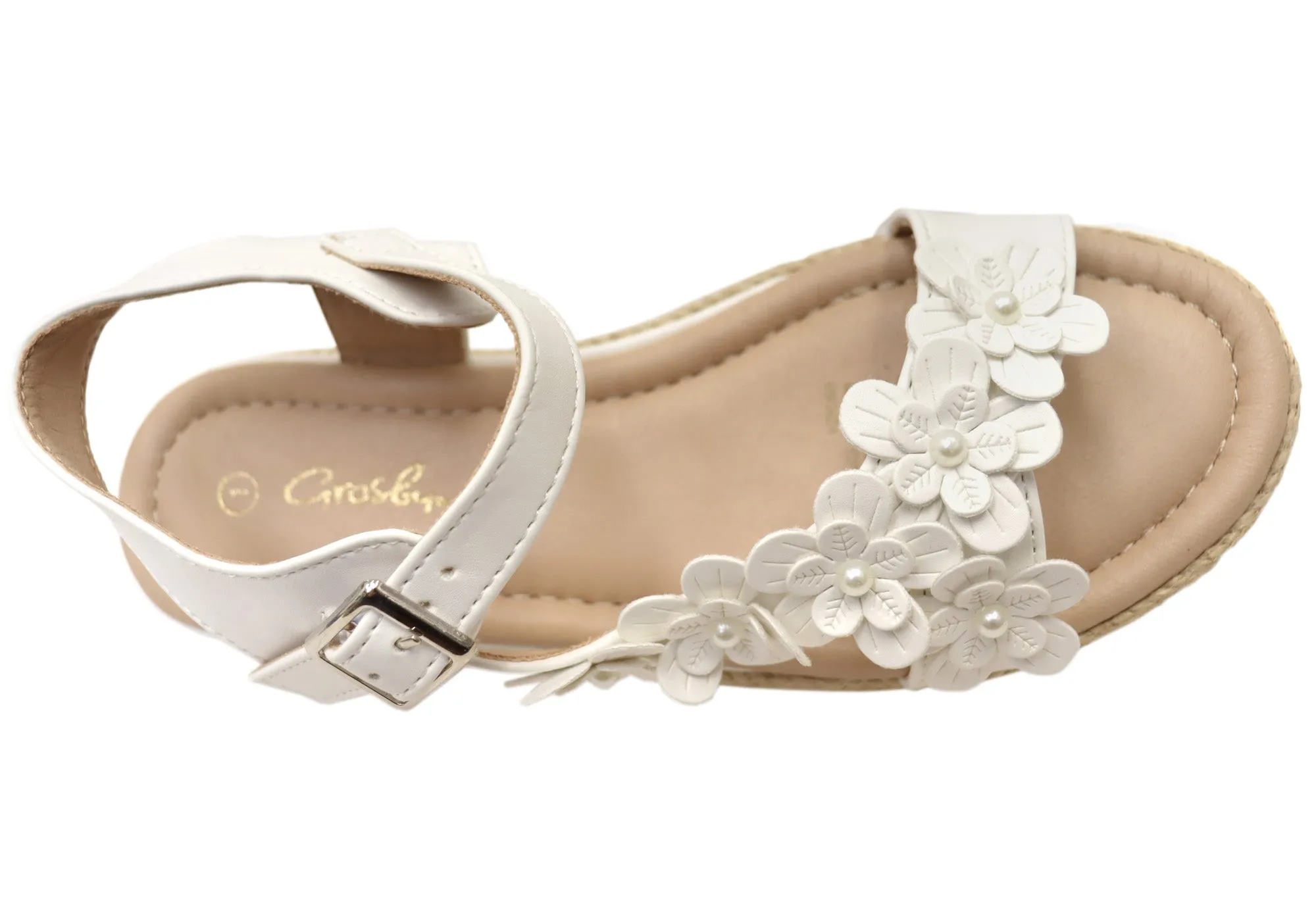 Grosby Fleur Kids Girls Comfortable Sandals Grosby Shoes