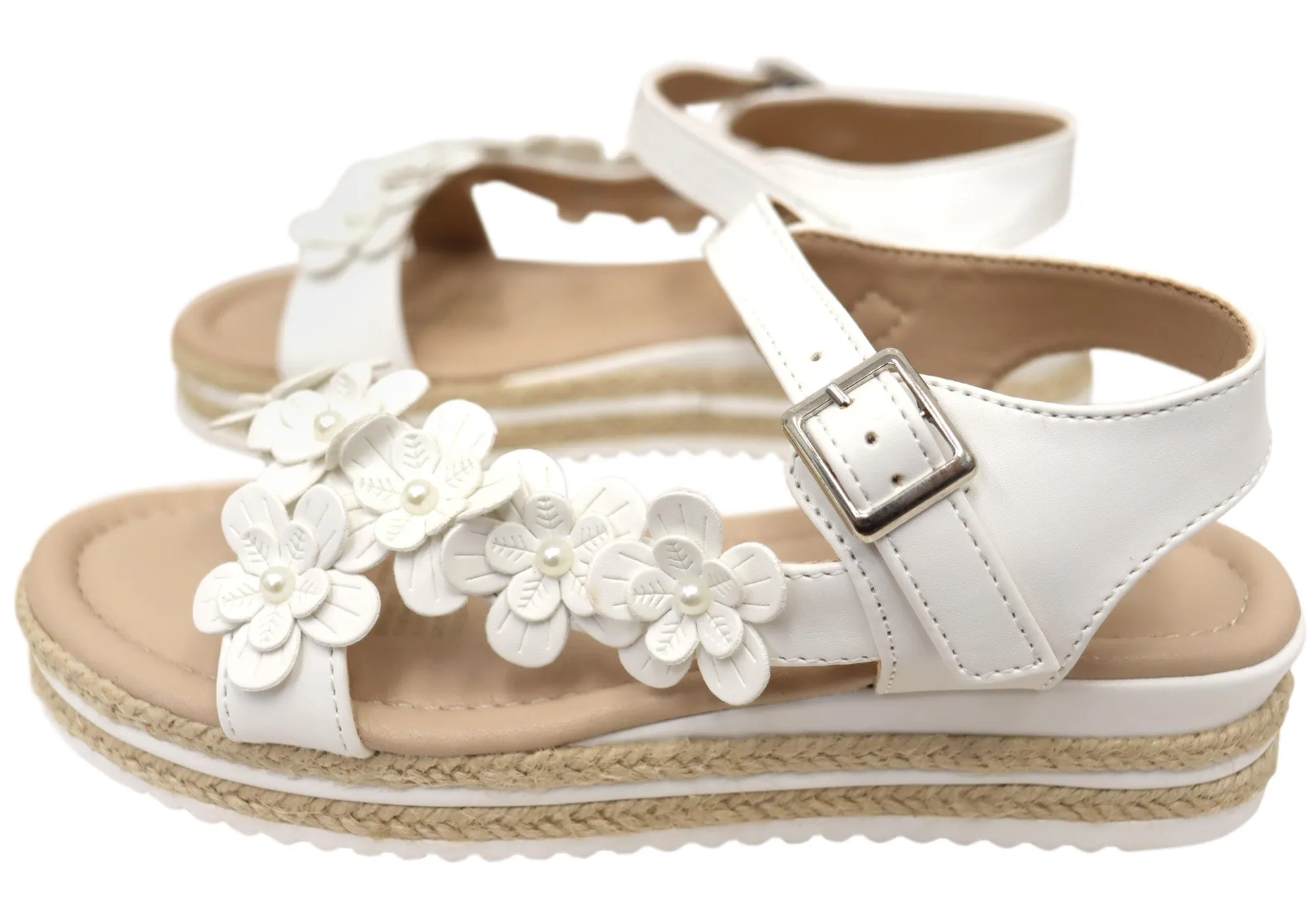 Grosby Fleur Kids Girls Comfortable Sandals Grosby Shoes
