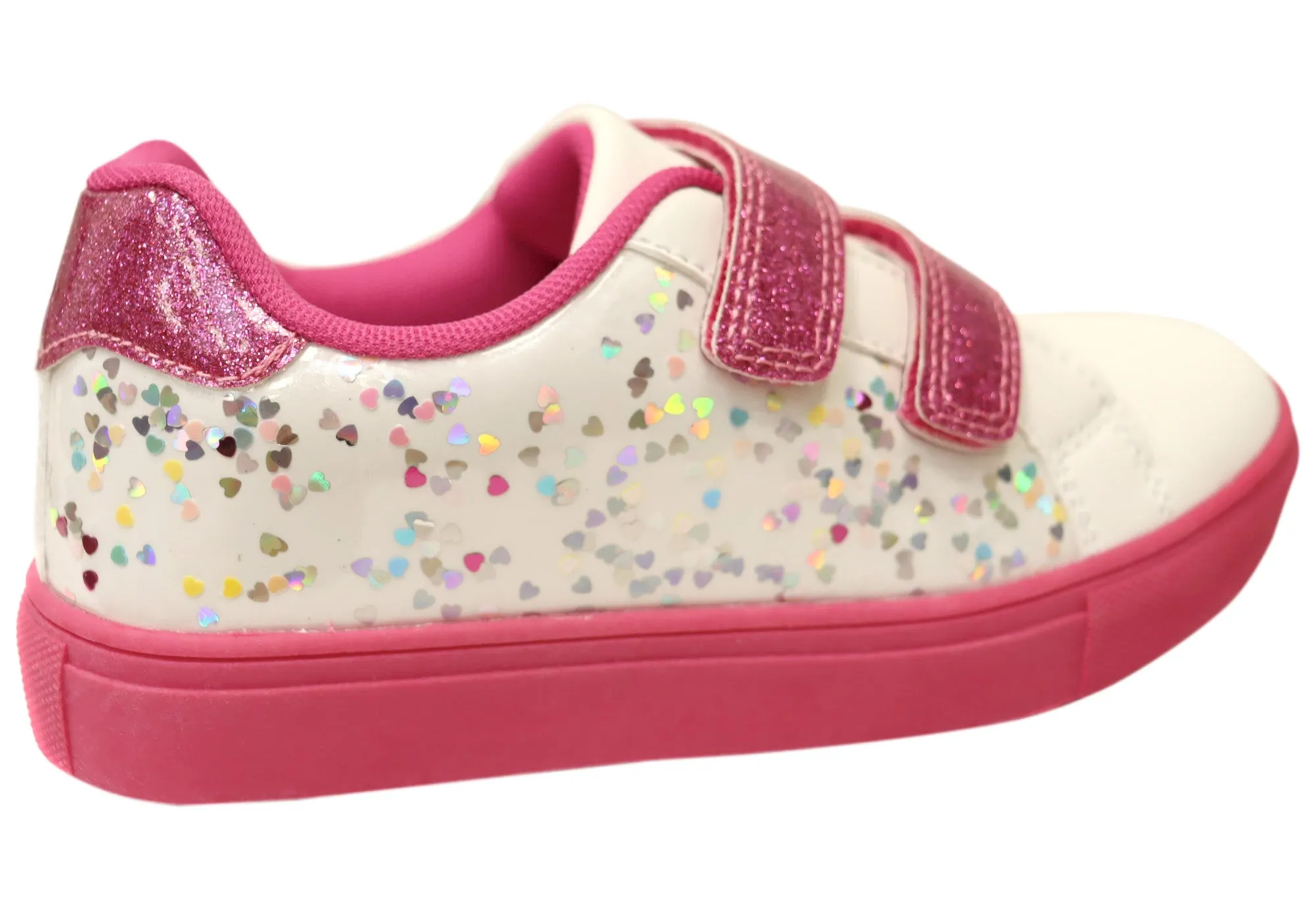 Grosby Glitz Kids Comfortable Adjustable Strap Girls Shoes Grosby Shoes
