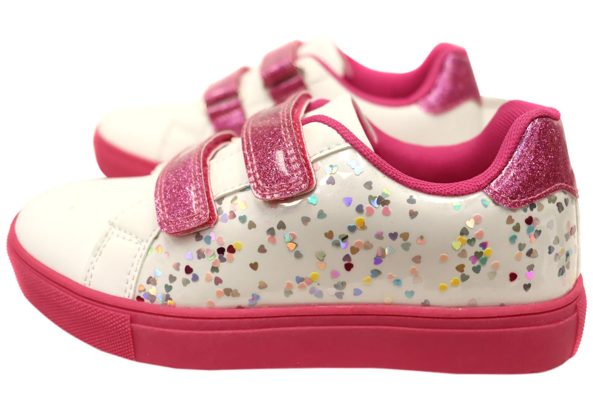Grosby Glitz Kids Comfortable Adjustable Strap Girls Shoes Grosby Shoes
