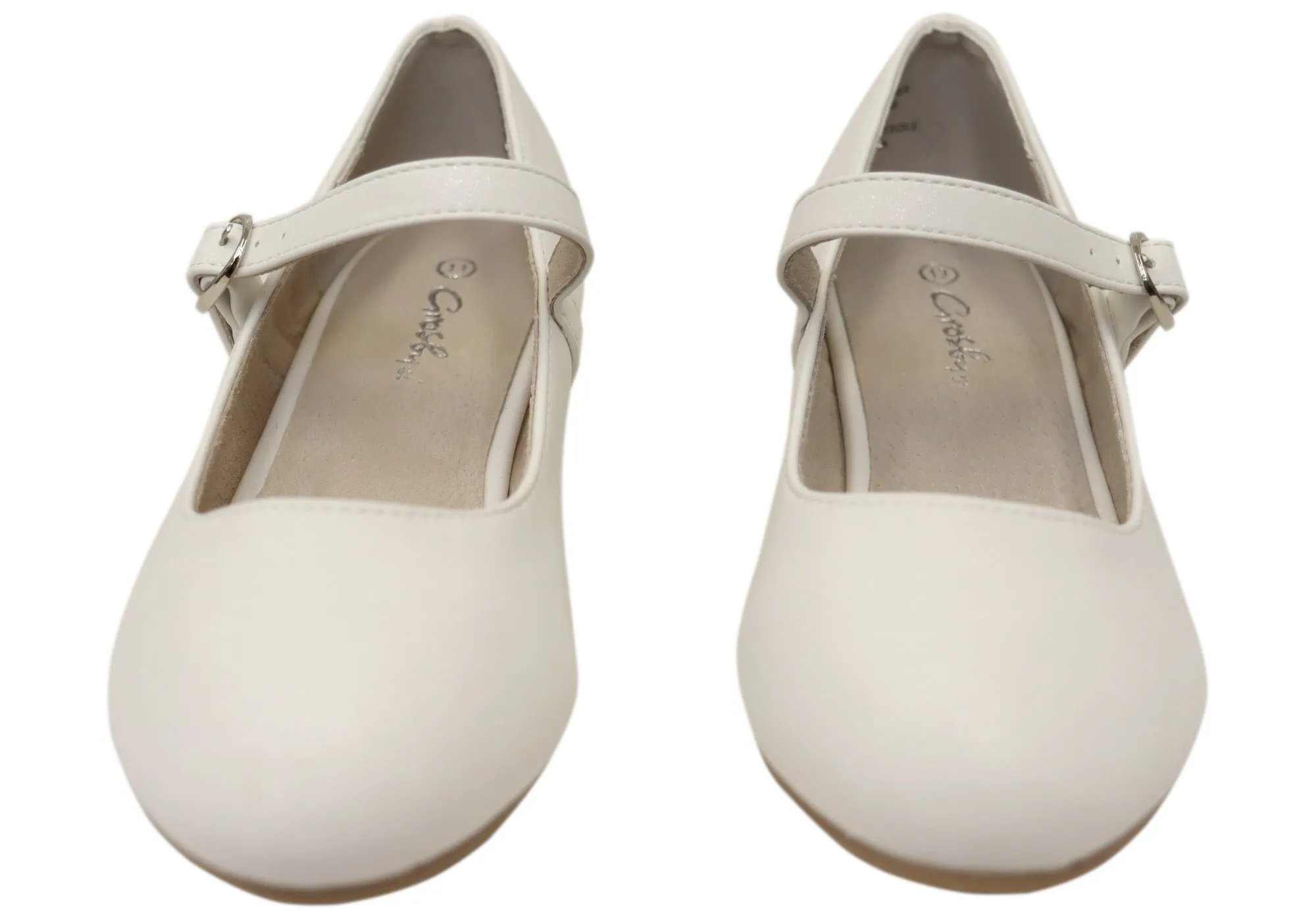 Grosby Ramona Girls Kids Mary Jane Formal Low Heel Dress Shoes Grosby Shoes